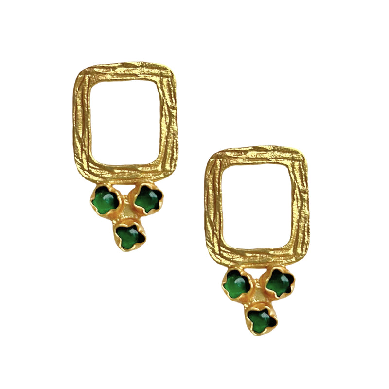 Iskra, Green Onyx Earrings