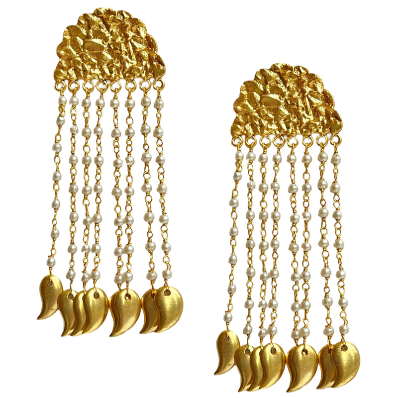 Cyra, Pearl Droplet Earrings