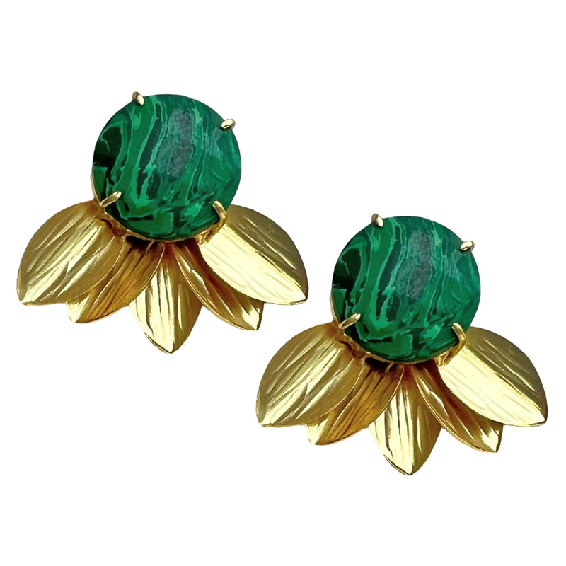 Hiraya, Malachite Earrings