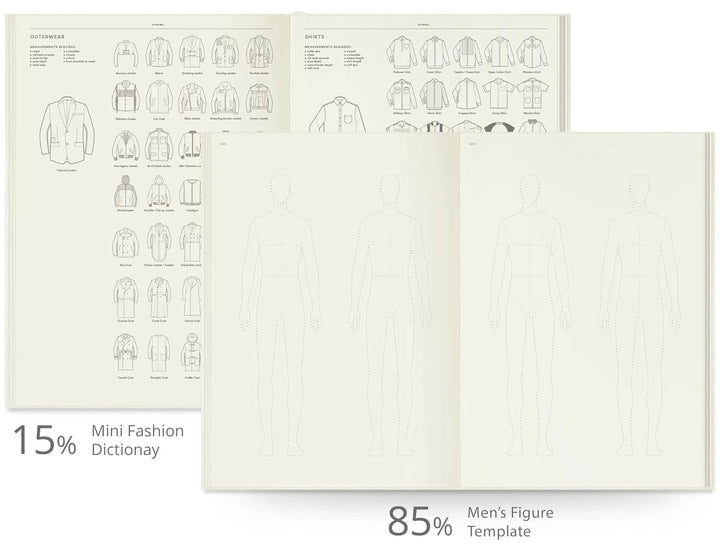 Fashionary Menswear Sketchbook A4 Book
