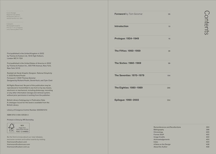 Rudolph de Harak Graphic Designer: Rational Simplicity Book