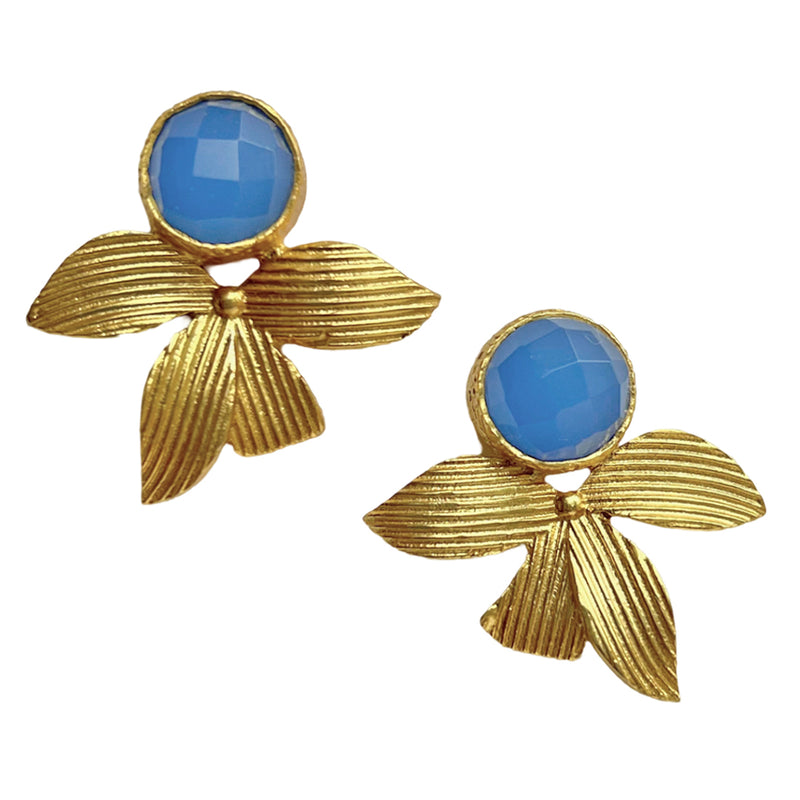 Shia, Blue Chalcedony Earrings