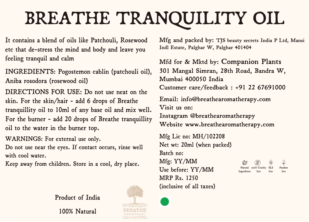 Breathe Tranquility Oil