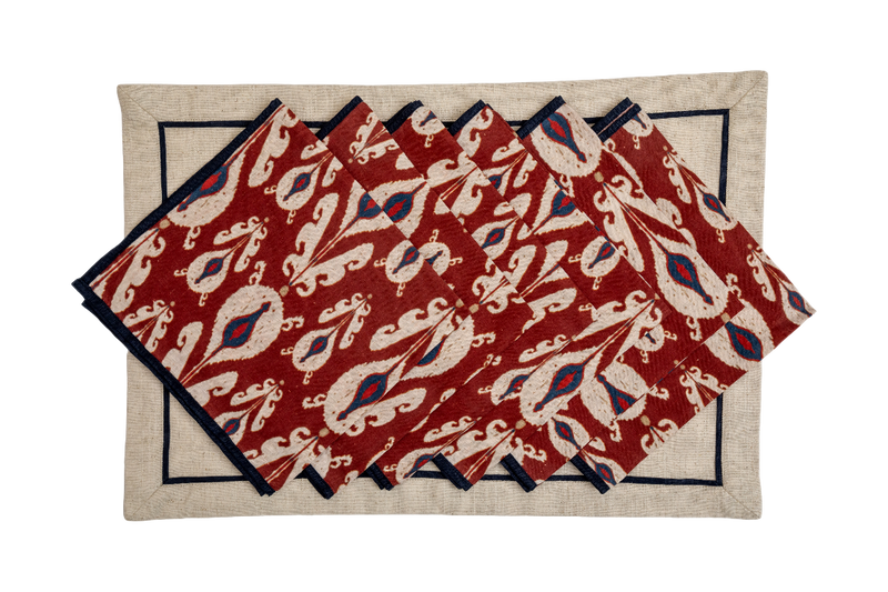 Placemats And Napkins - Maroon