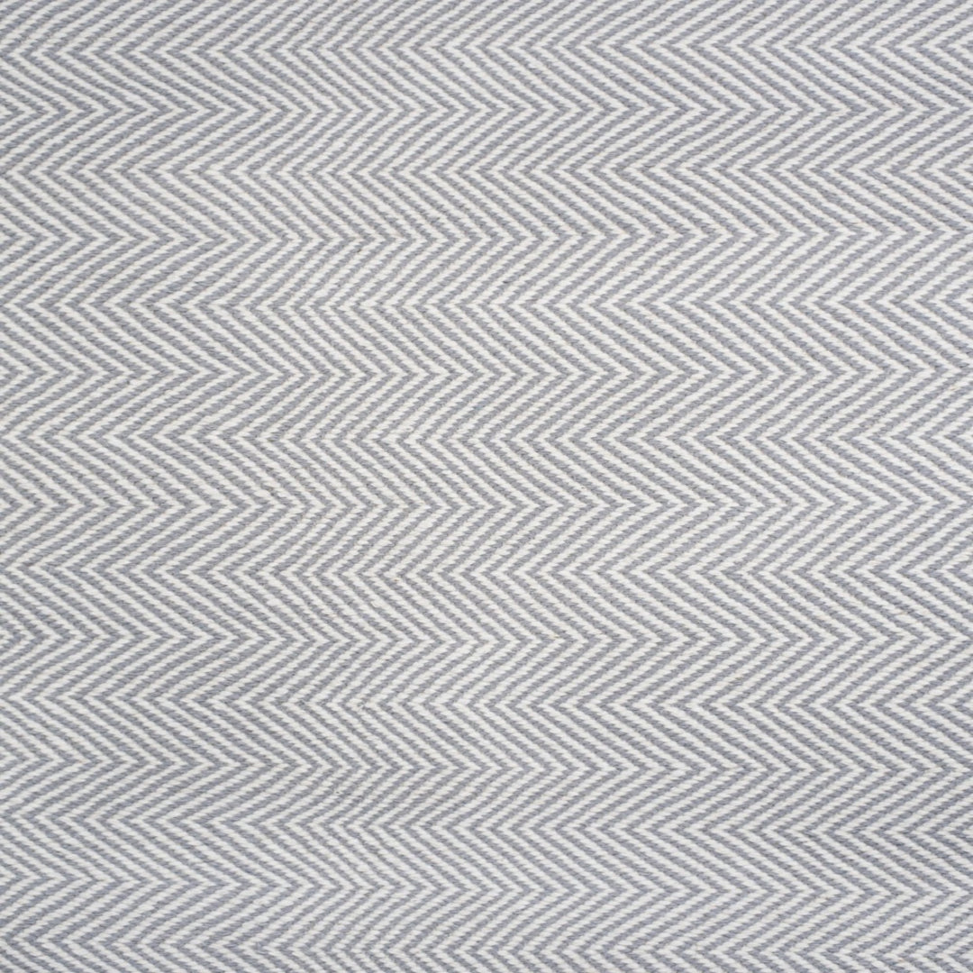 GREY IVORY CHEVRON DHURRIE