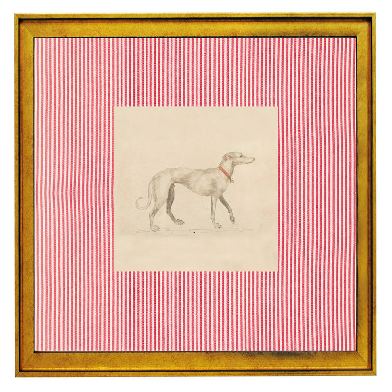 Lévrier Greyhound Fabric Art Print