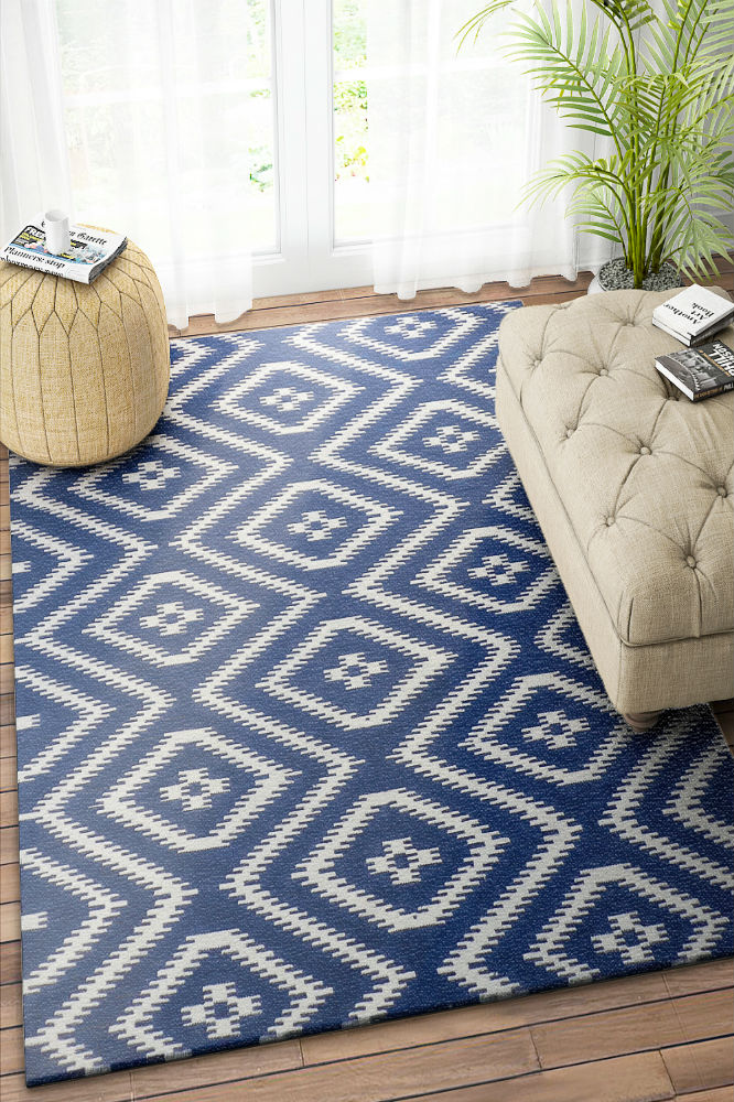 BLUE VINTAGE KILIM DHURRIE