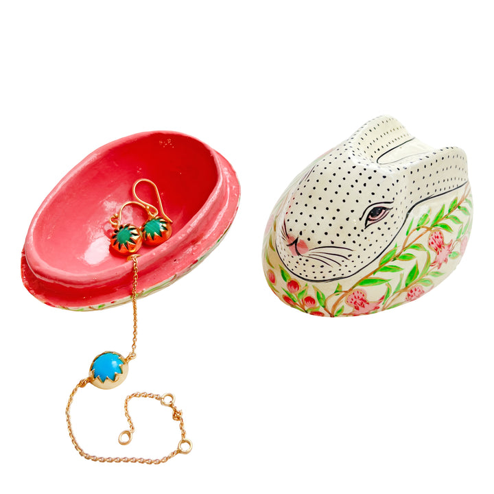 Kashmiri Hand-Painted Rabbit Box