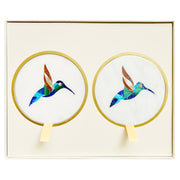 Hummingbird Marble Coasters Gift Set