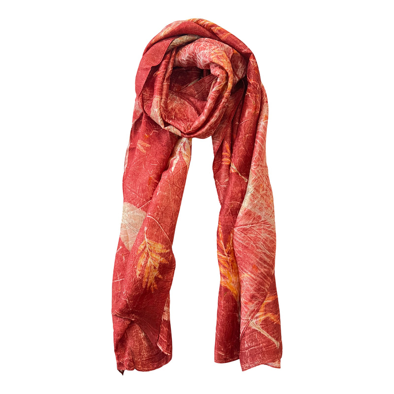 Brick Red - Eco Print Stole