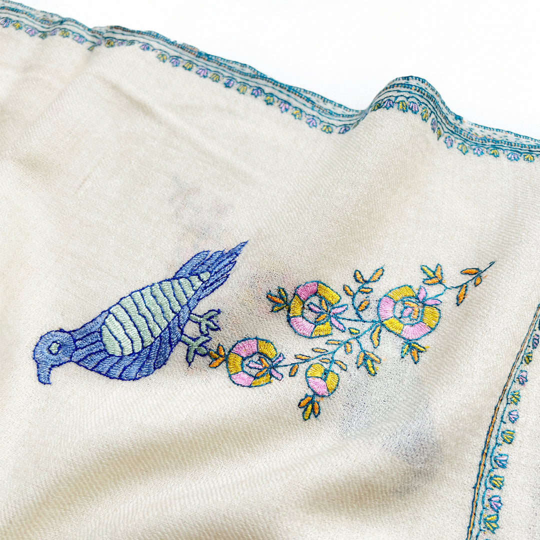 Pashmina Birdie Embroidered Stole