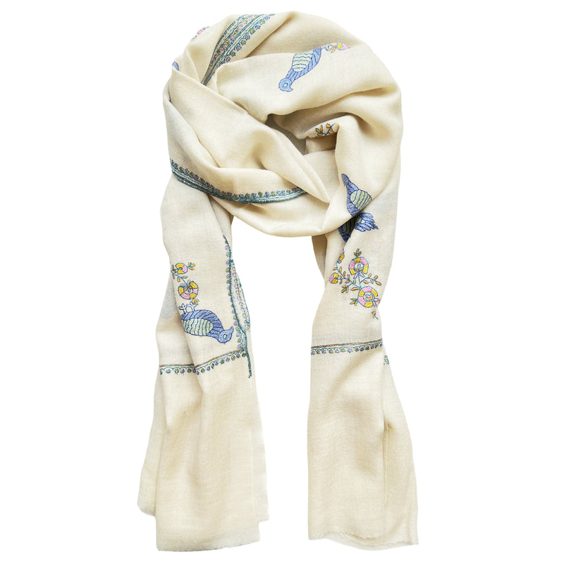 Pashmina Birdie Embroidered Stole