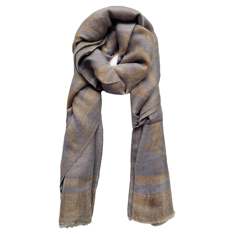 Frost Blue Zari Woven Stole