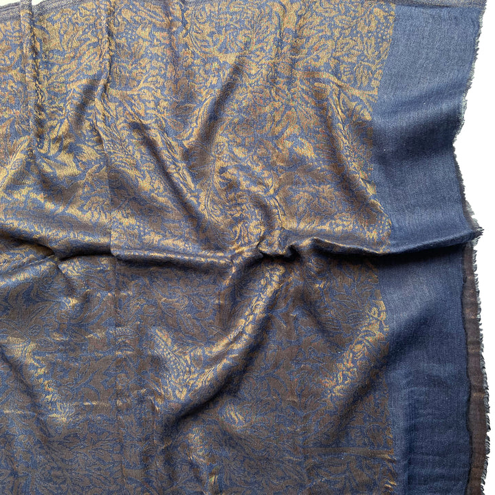 Midnight Zari Woven Stole