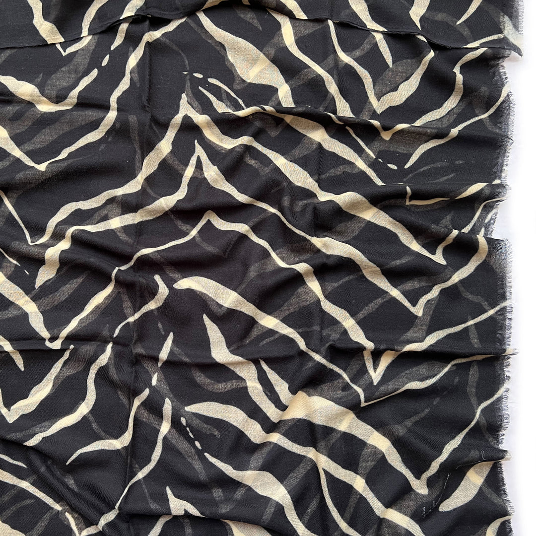 Black & White Striped Shawl