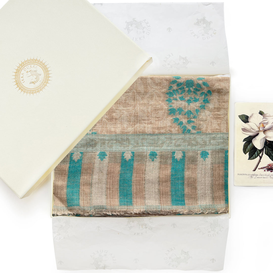 Turquoise Kani Stole