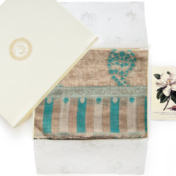 Turquoise Kani Stole