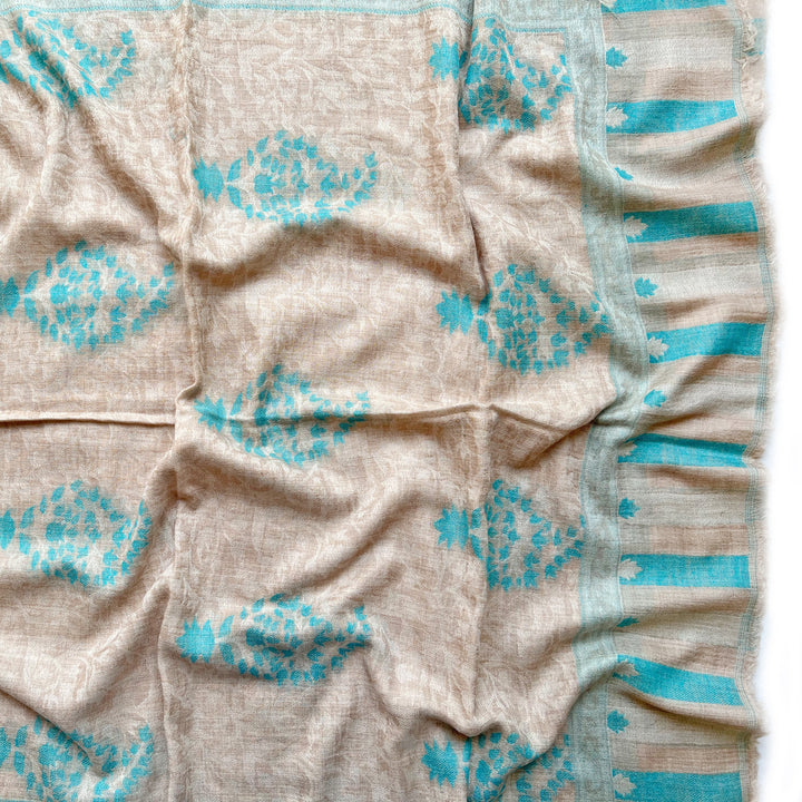 Turquoise Kani Stole