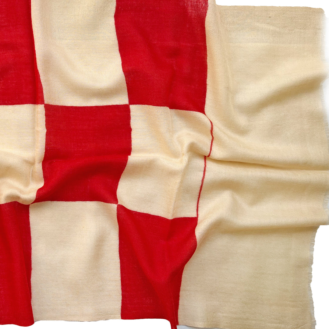 Crimson Check Scarf