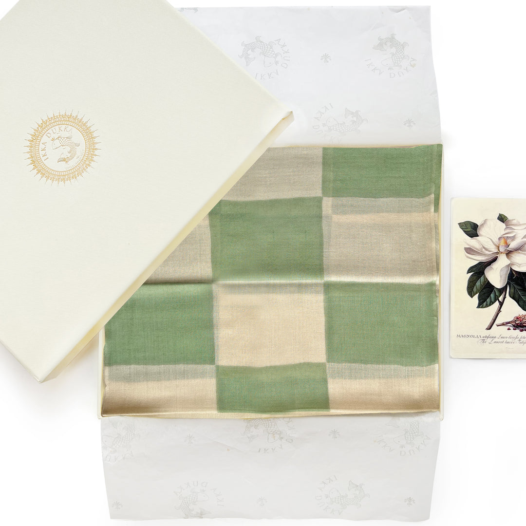 Sage Check Scarf