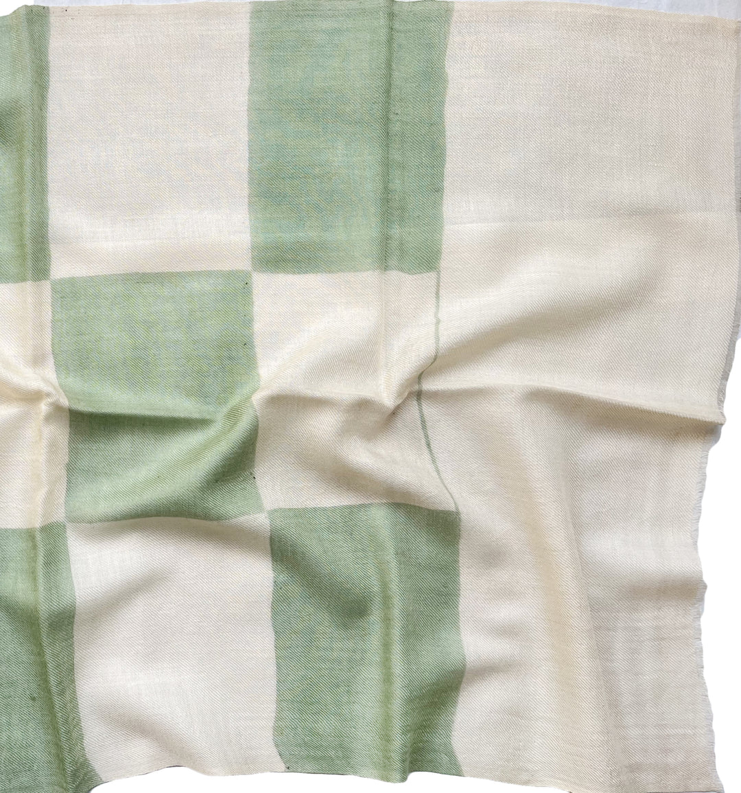 Sage Check Scarf