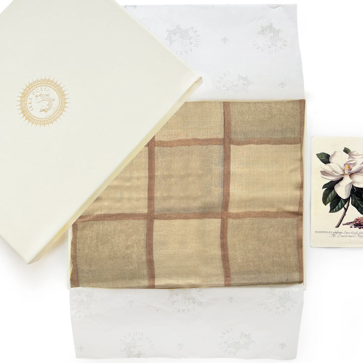 Toffee Check Scarf