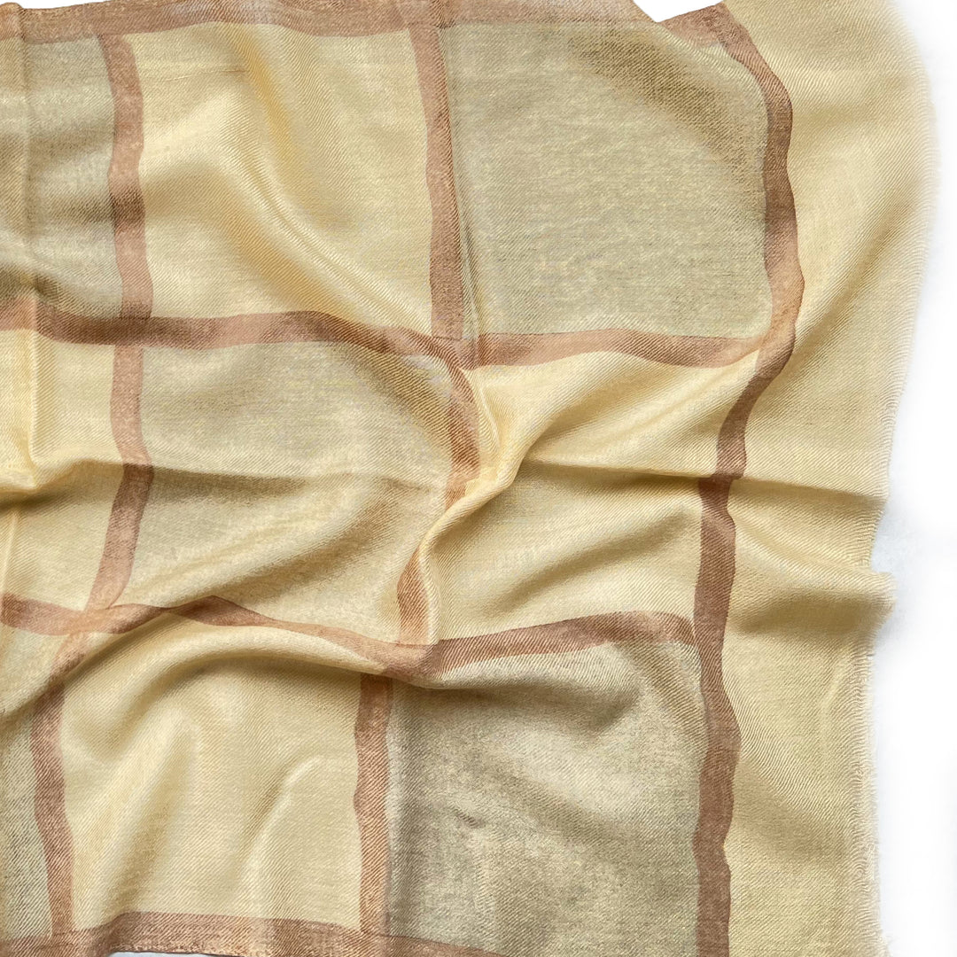 Toffee Check Scarf