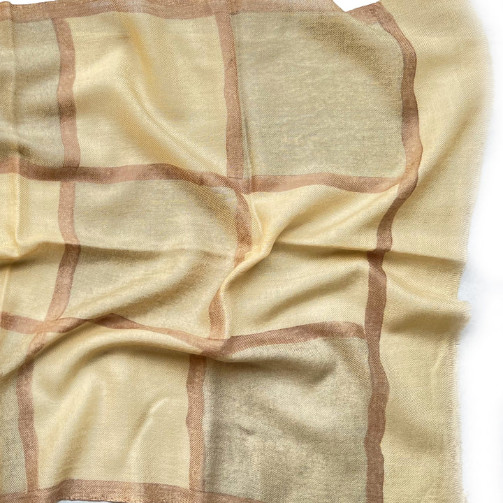 Toffee Check Scarf