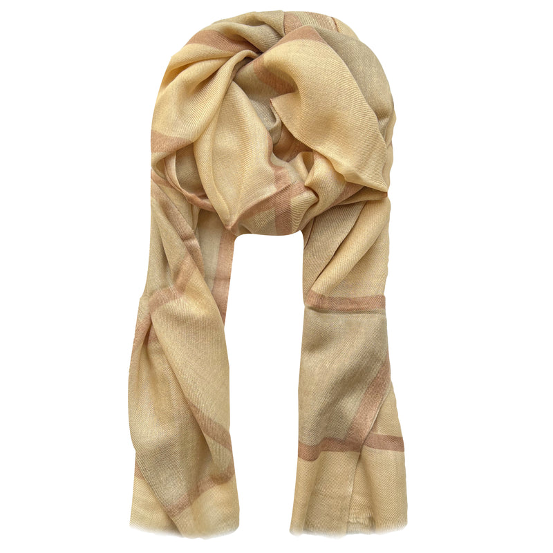 Toffee Check Scarf