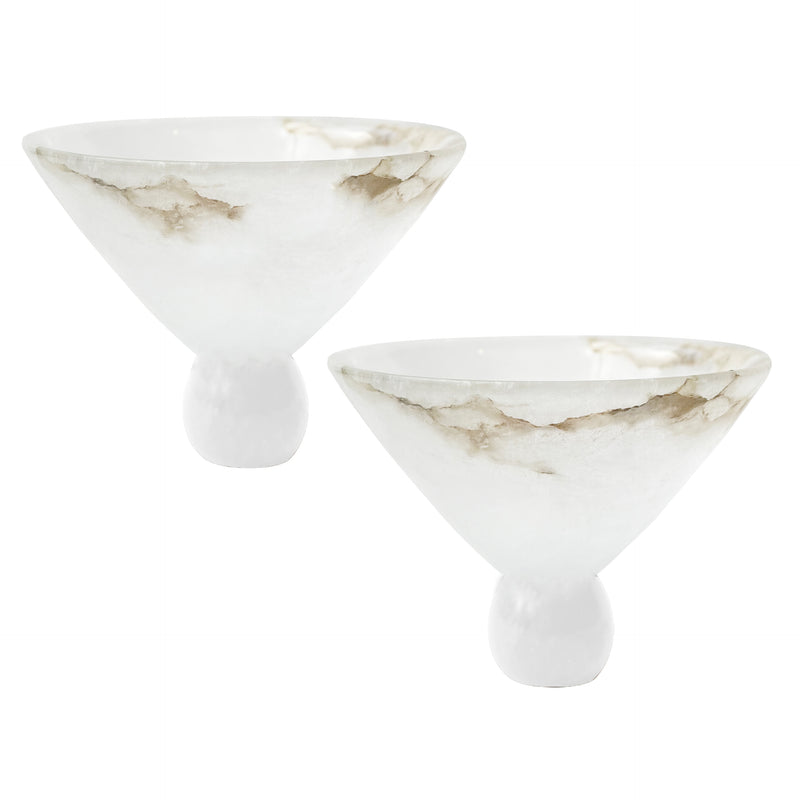 Alabaster Martini Glasses