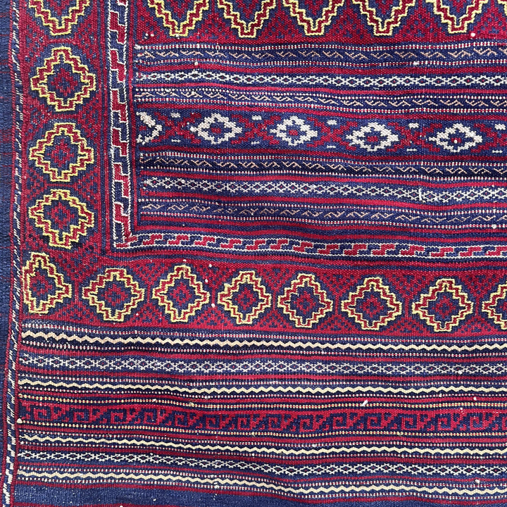 Laghari Red One-OF-A-Kind-Afghan RUG