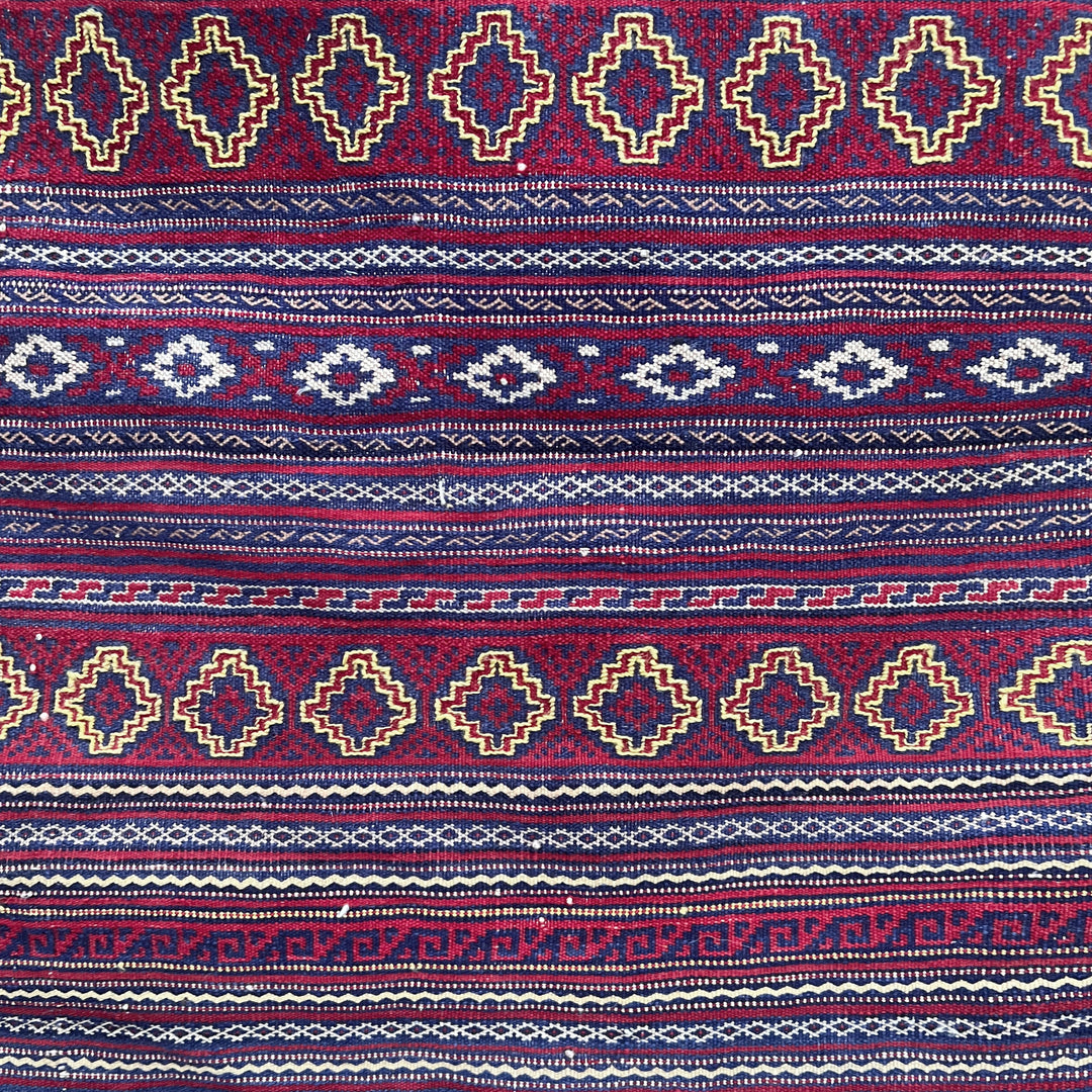 Laghari Red One-OF-A-Kind-Afghan RUG