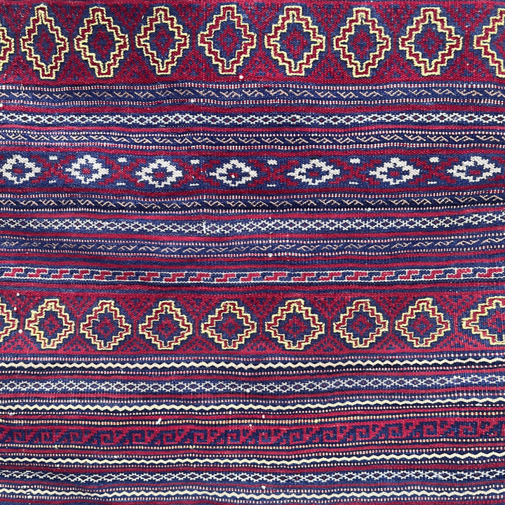 Laghari Red One-OF-A-Kind-Afghan RUG