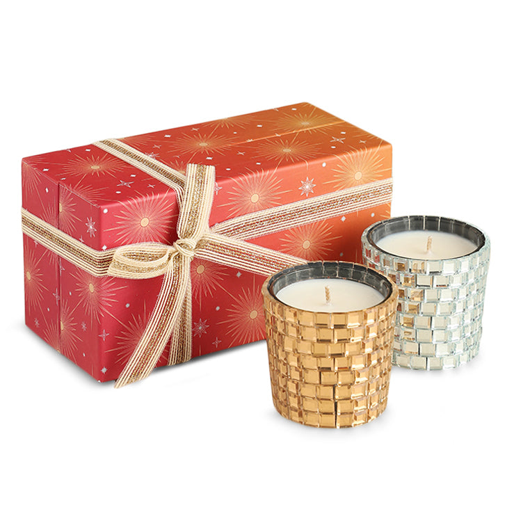 Silver & Gold Sparkle Candles