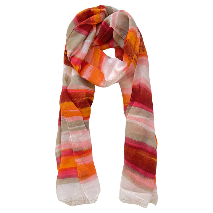 Sunset Hues Cotton Scarf