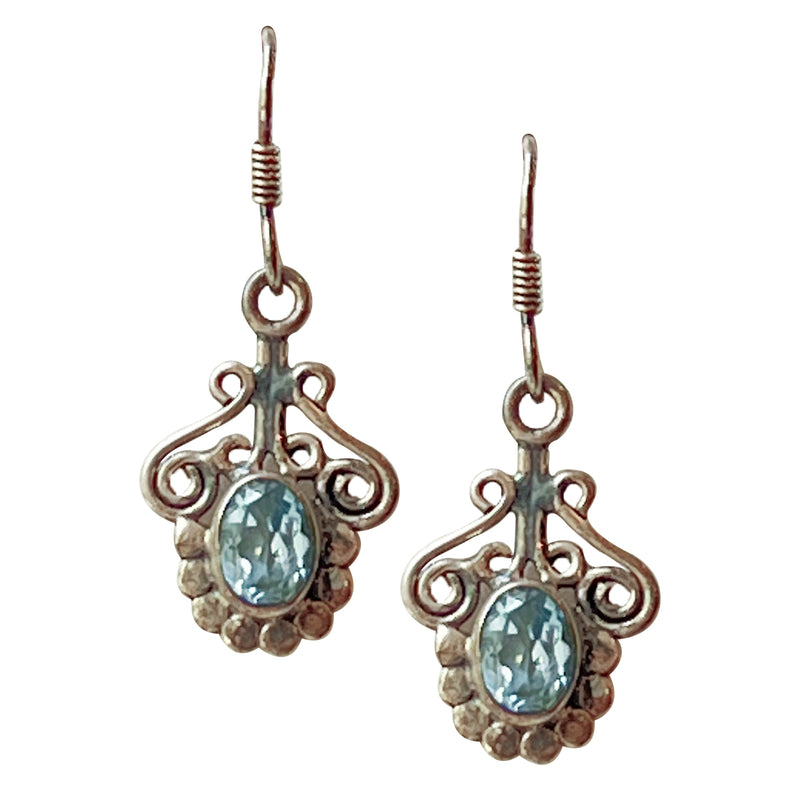 Urvi, Blue Topaz Earrings