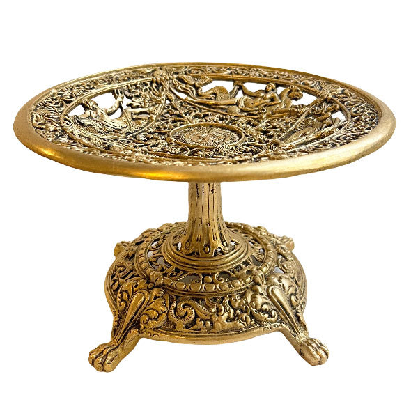 Antique Brass Stand | Pedestal Tray | Ikka Dukka – Ikka Dukka