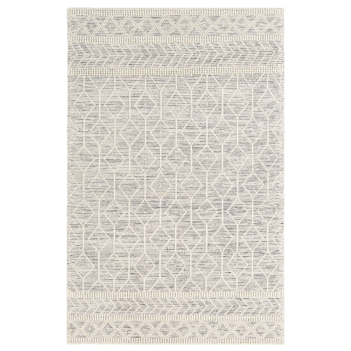 IVORY AND BLACK KILIM DHURRIE CUSTOM MADE