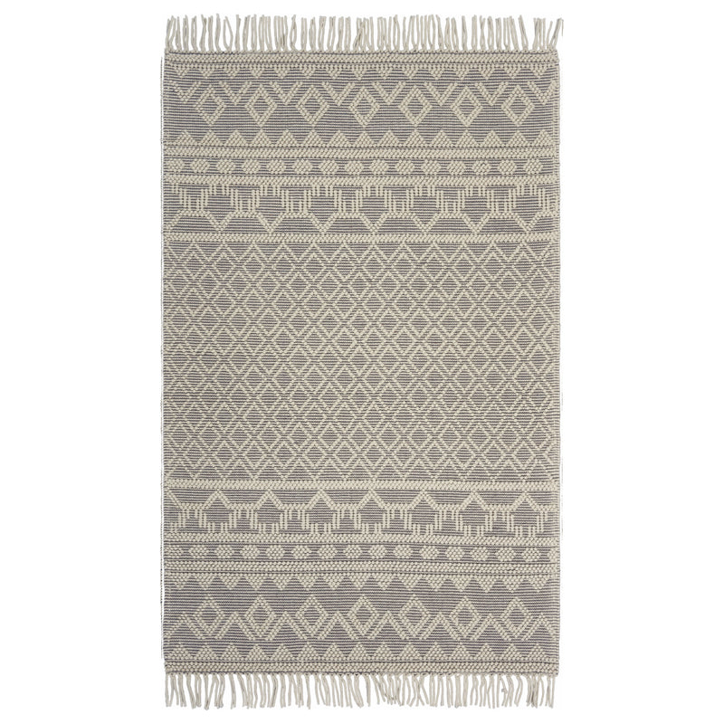 IVORY AND GREY KILIM DHURRIE CUSTOM MADE