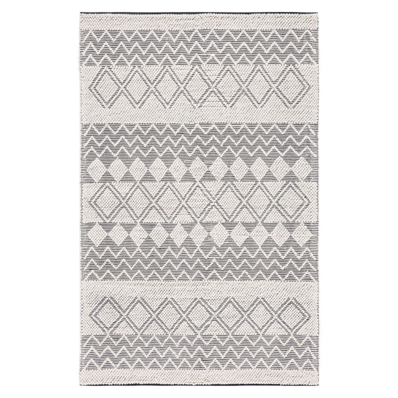 IVORY AND BLACK KILIM DHURRIE CUSTOM MADE