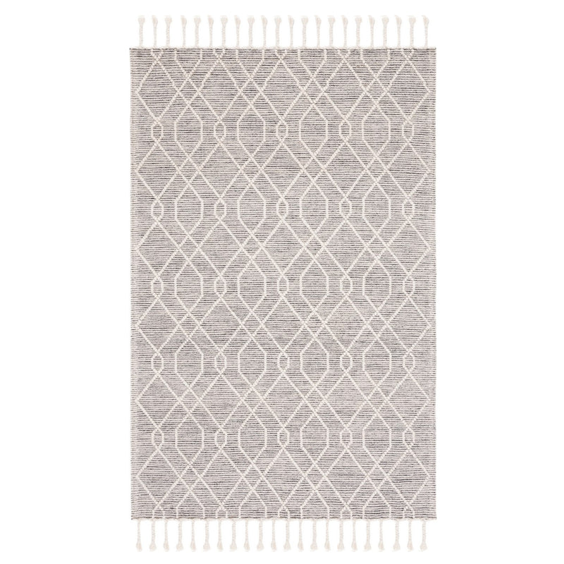 IVORY AND BLACK KILIM DHURRIE CUSTOM MADE