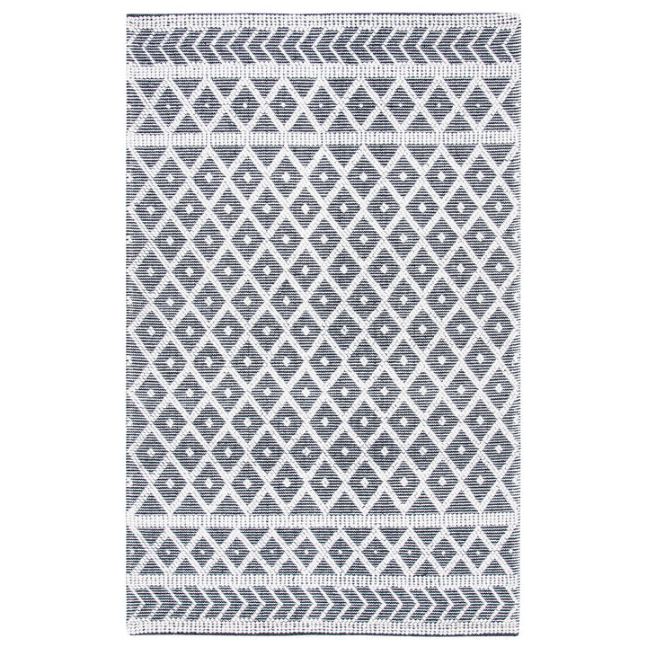 IVORY AND BLACK KILIM DHURRIE CUSTOM MADE