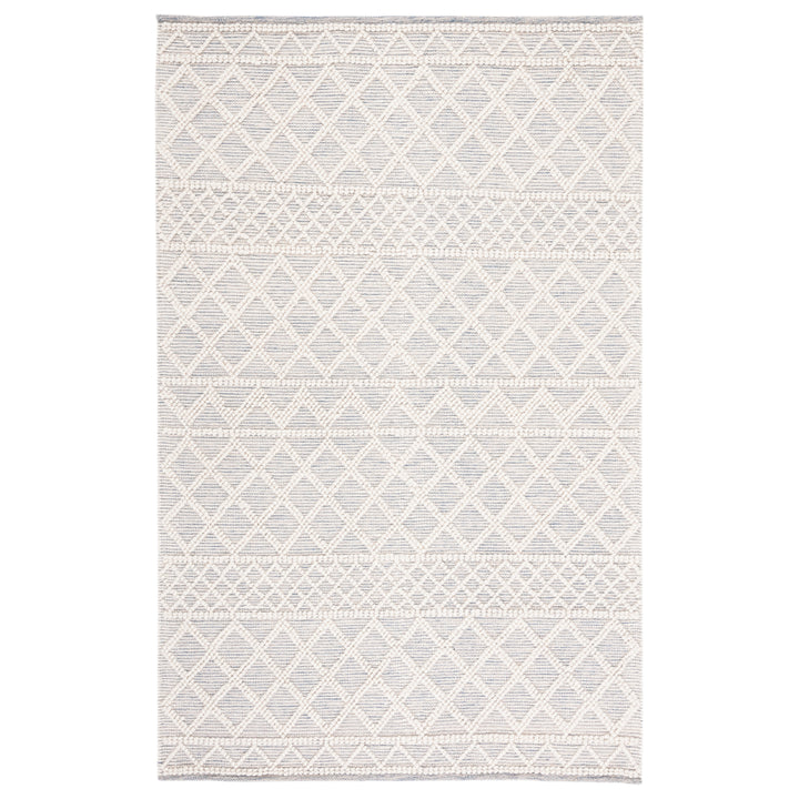 IVORY AND LIGHT BLUE KILIM DHURRIE CUSTOM MADE
