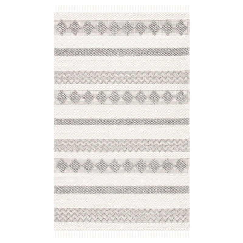 IVORY AND GREY KILIM DHURRIE CUSTOM MADE