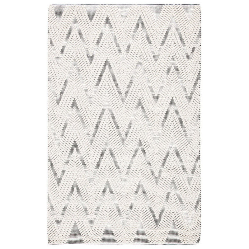 IVORY AND BLACK CHEVRON KILIM DHURRIE