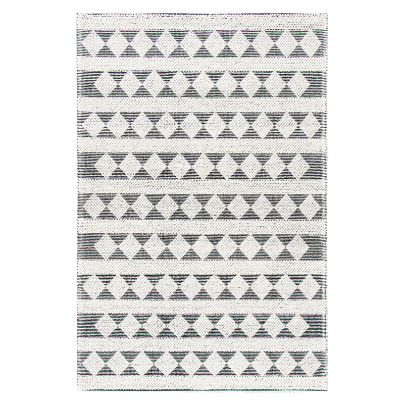 IVORY AND BLACK KILIM DHURRIE