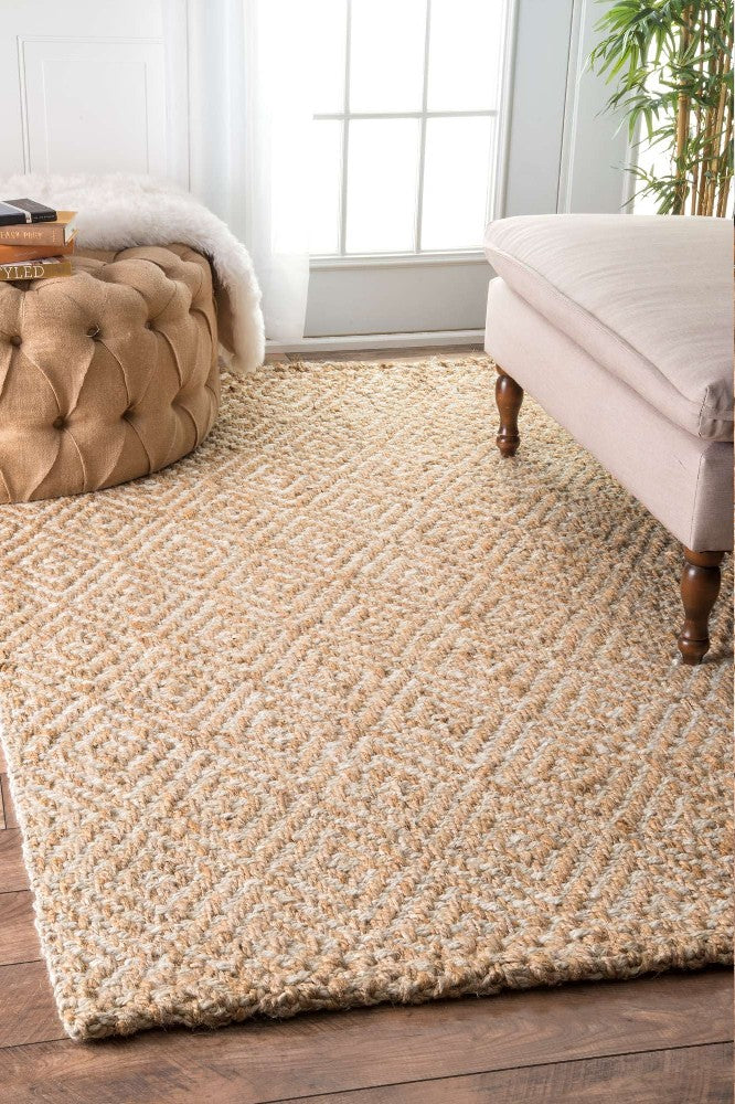 NATURAL GEOMETRIC JUTE DHURRIE