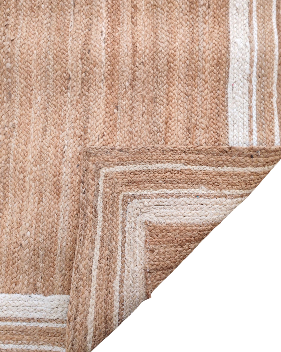 NATURAL AND IVORY JUTE DHURRIE