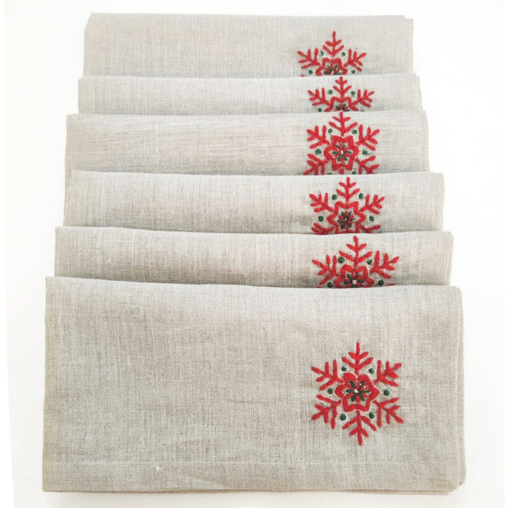 Christmas Dinner Napkins - Snowflakes