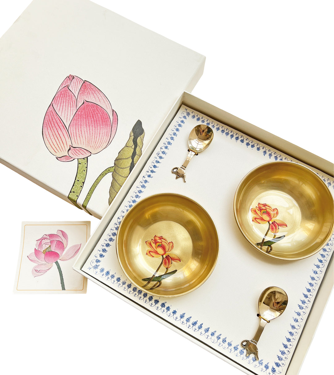 Lotus Brass Bowls Set